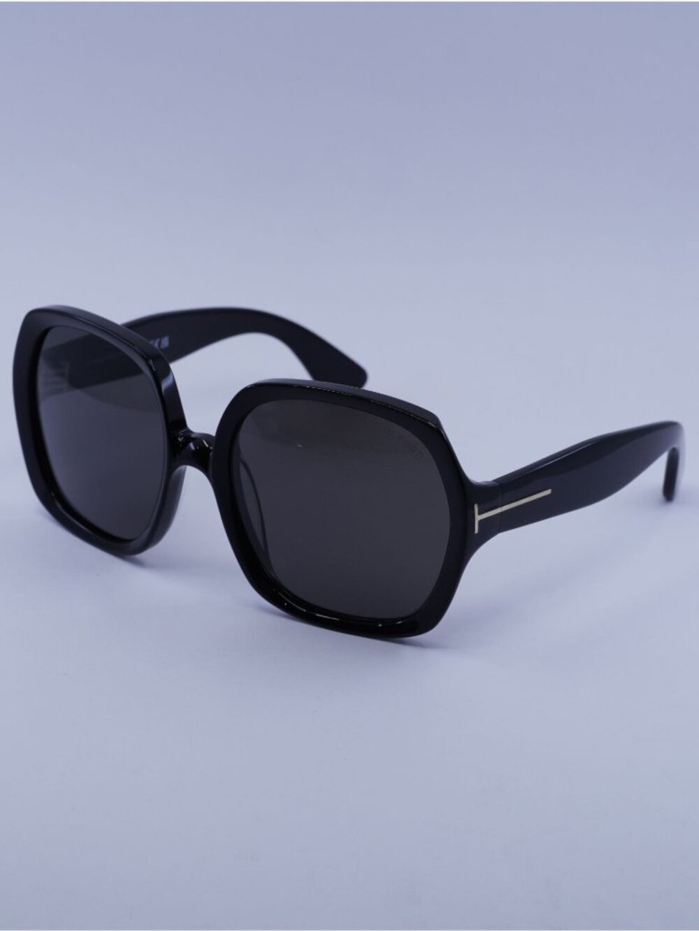 Tom Ford Saffron FT1221 01A Sunglasses Black Square Frame, Smoke Lenses